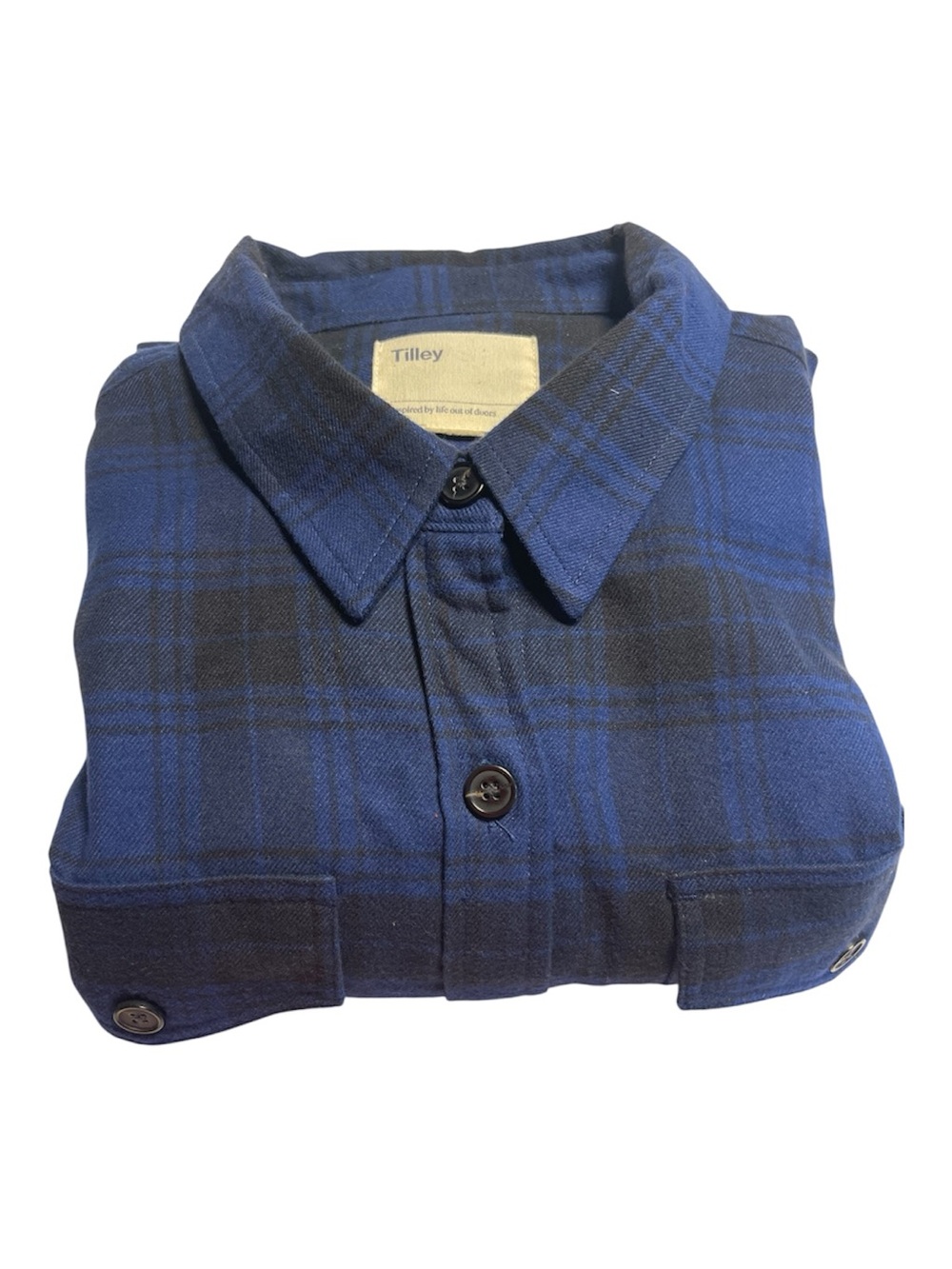 Tilley | Blue and Black Plaid Flannel Shirt